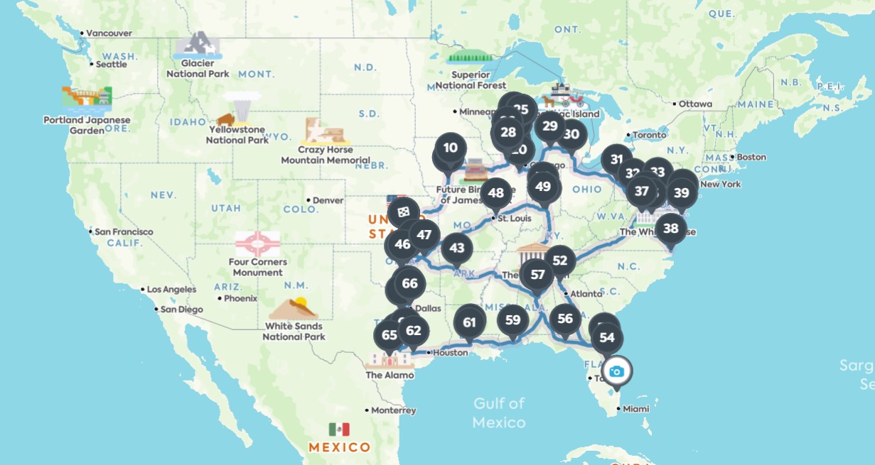 Lackeys Be Trippin 2020 Travel Map, Part 3
